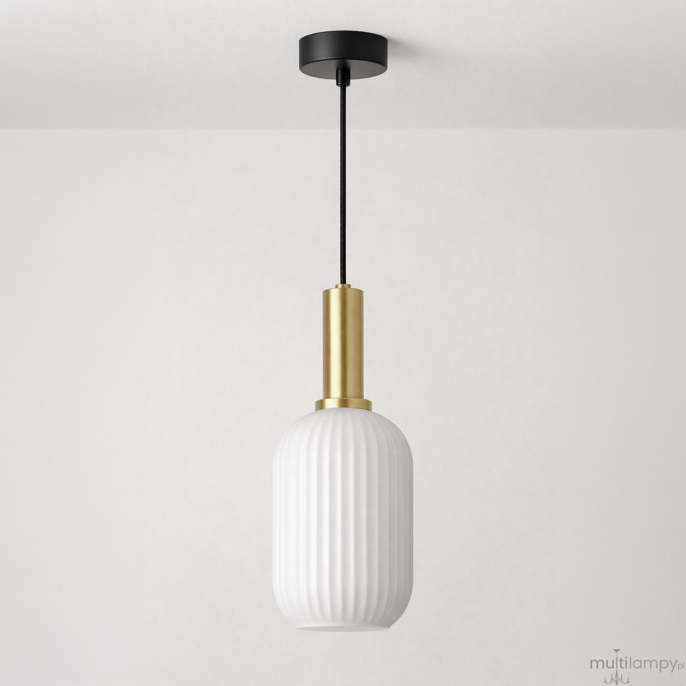 Fiore lampa wisząca E27 czarna biała K-5880