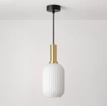 Fiore lampa wisząca E27 czarna biała K-5880