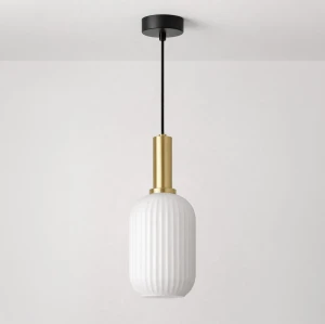 Fiore lampa wisząca E27 czarna biała K-5880