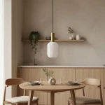 Fiore lampa wisząca E27 czarna biała K-5880