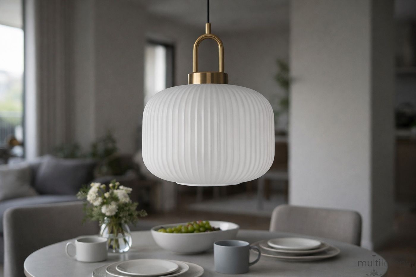 Diop D30 lampa wisząca E27 czarna biała K-5890