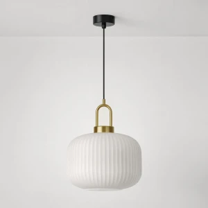 Diop D30 lampa wisząca E27 czarna biała K-5890