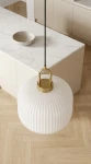 Diop D30 lampa wisząca E27 czarna biała K-5890