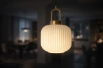 Diop D20 lampa wisząca E27 czarna biała K-5891