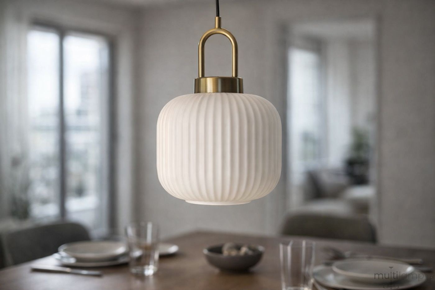 Diop D20 lampa wisząca E27 czarna biała K-5891
