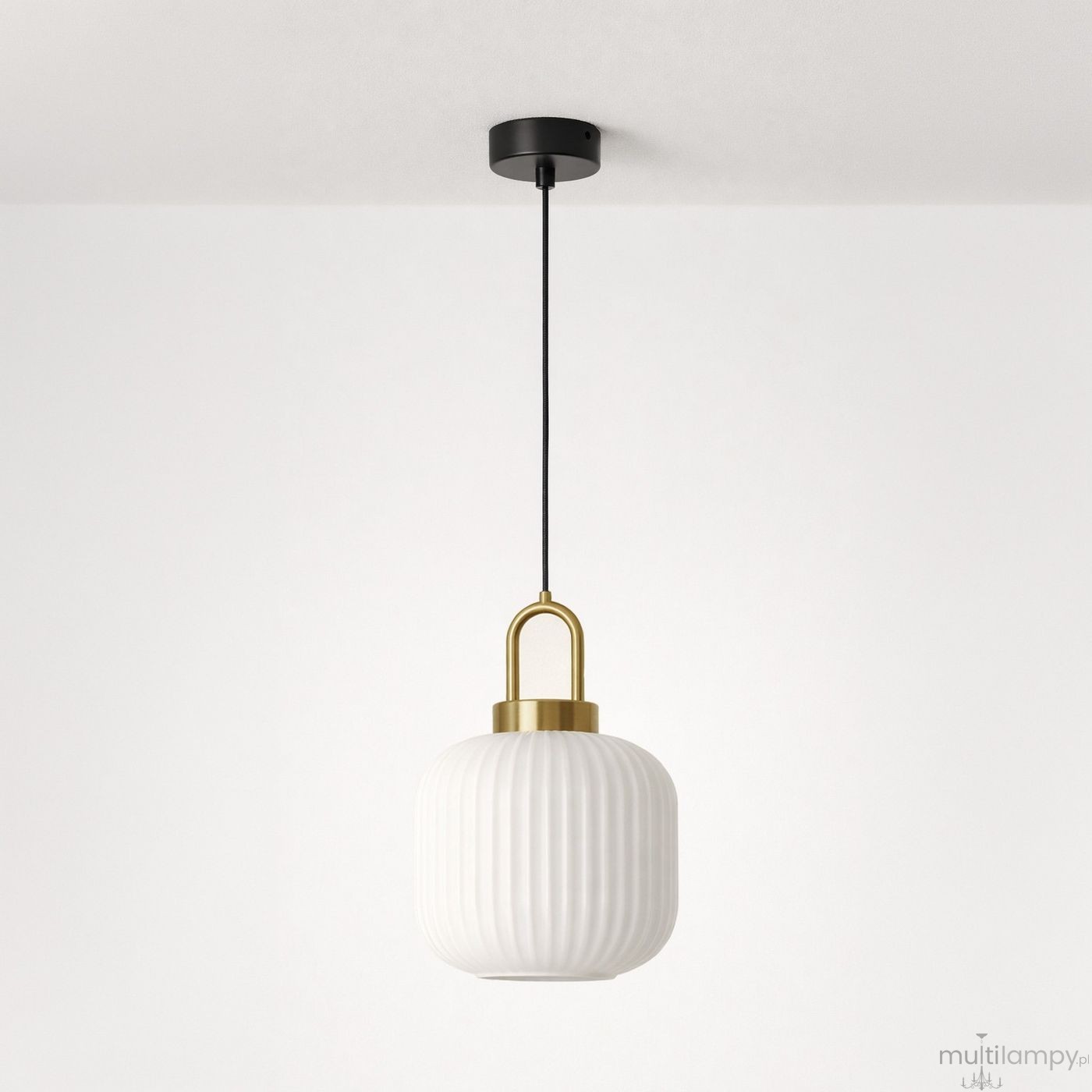 Diop D20 lampa wisząca E27 czarna biała K-5891