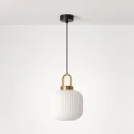 Diop D20 lampa wisząca E27 czarna biała K-5891