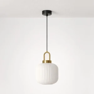Diop D20 lampa wisząca E27 czarna biała K-5891