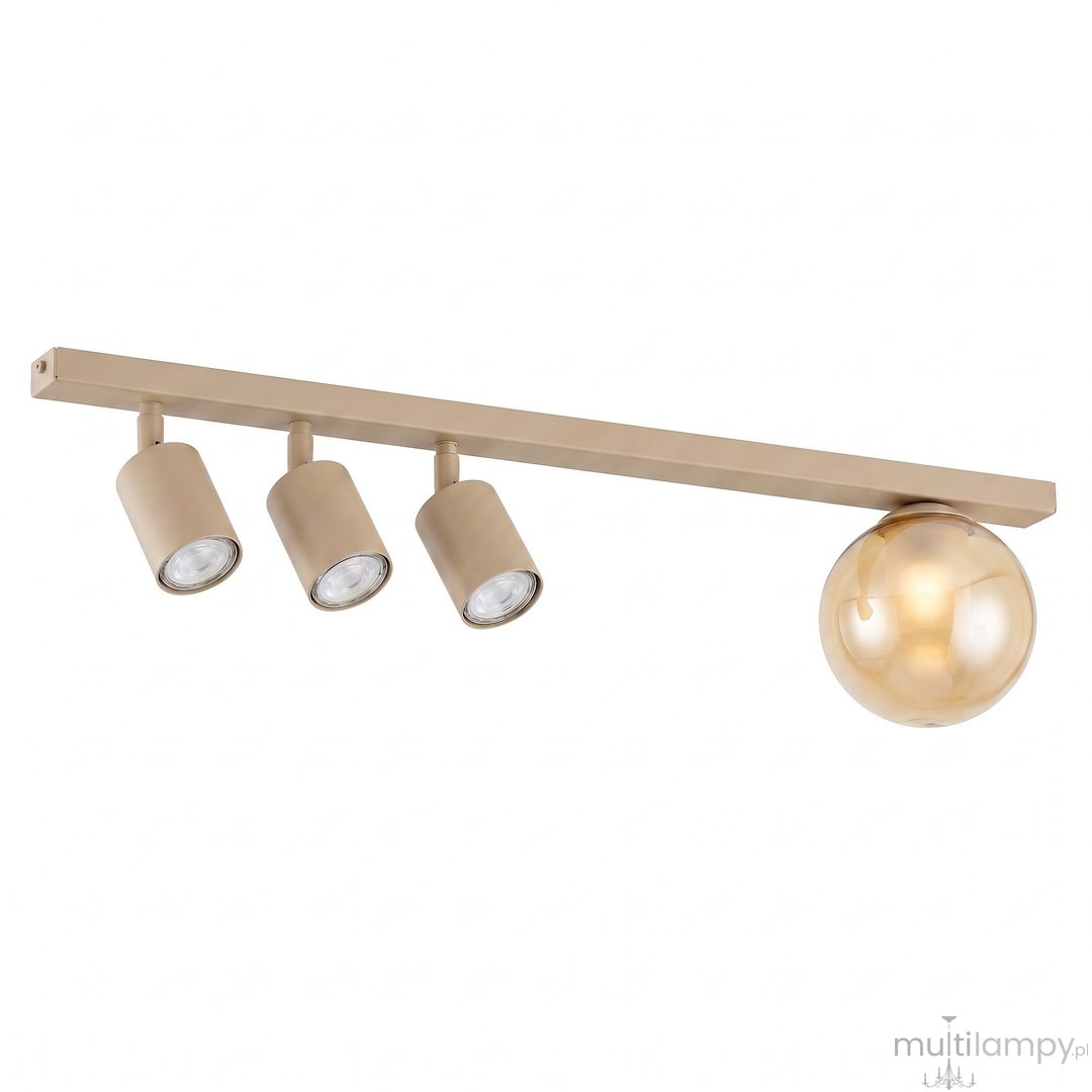 Baster lampa sufitowa 3xGU10+1xE14 mokka/bursztynowy 1815/4