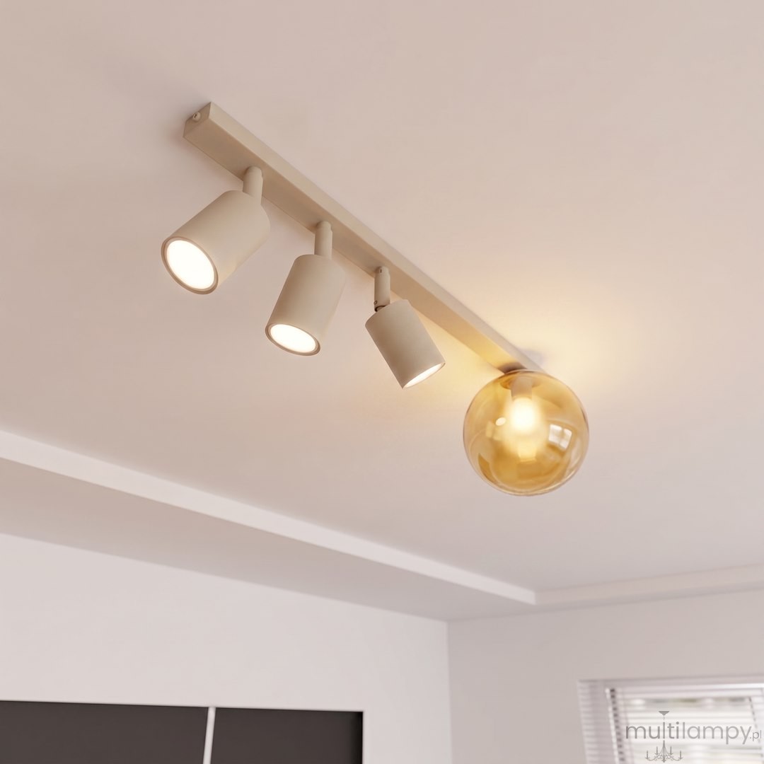 Baster lampa sufitowa 3xGU10+1xE14 mokka/bursztynowy 1815/4