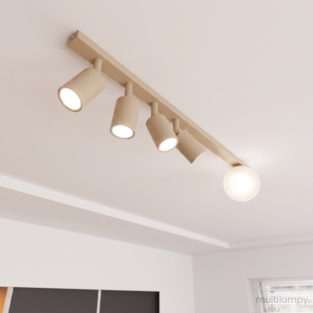 Baster lampa sufitowa 4xGU10+1xE14 mokka/biały 1814/5
