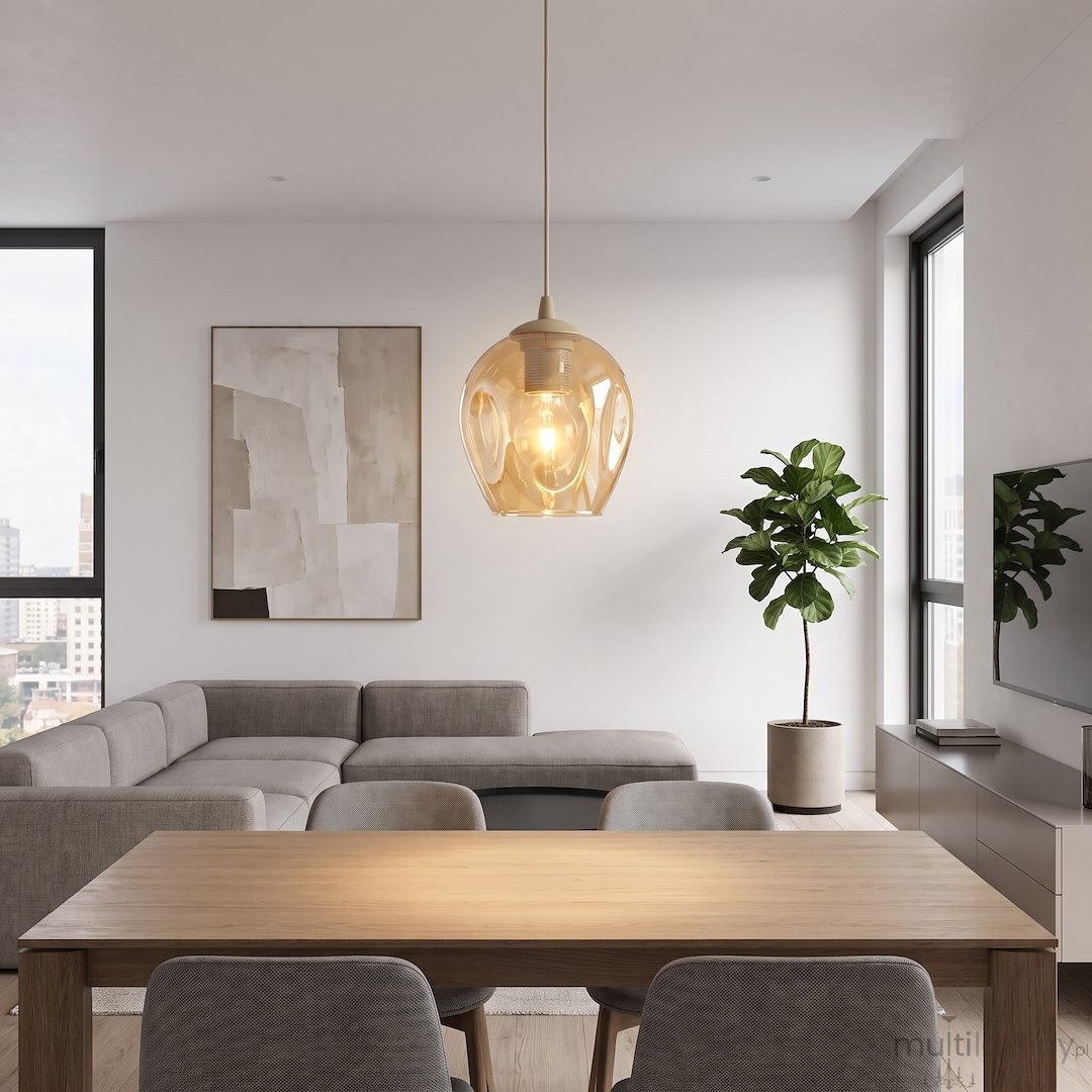 Istar lampa wisząca 1xE27 mokka/bursztynowy 1785/1