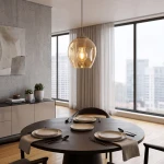 Istar lampa wisząca 1xE27 mokka/bursztynowy 1785/1