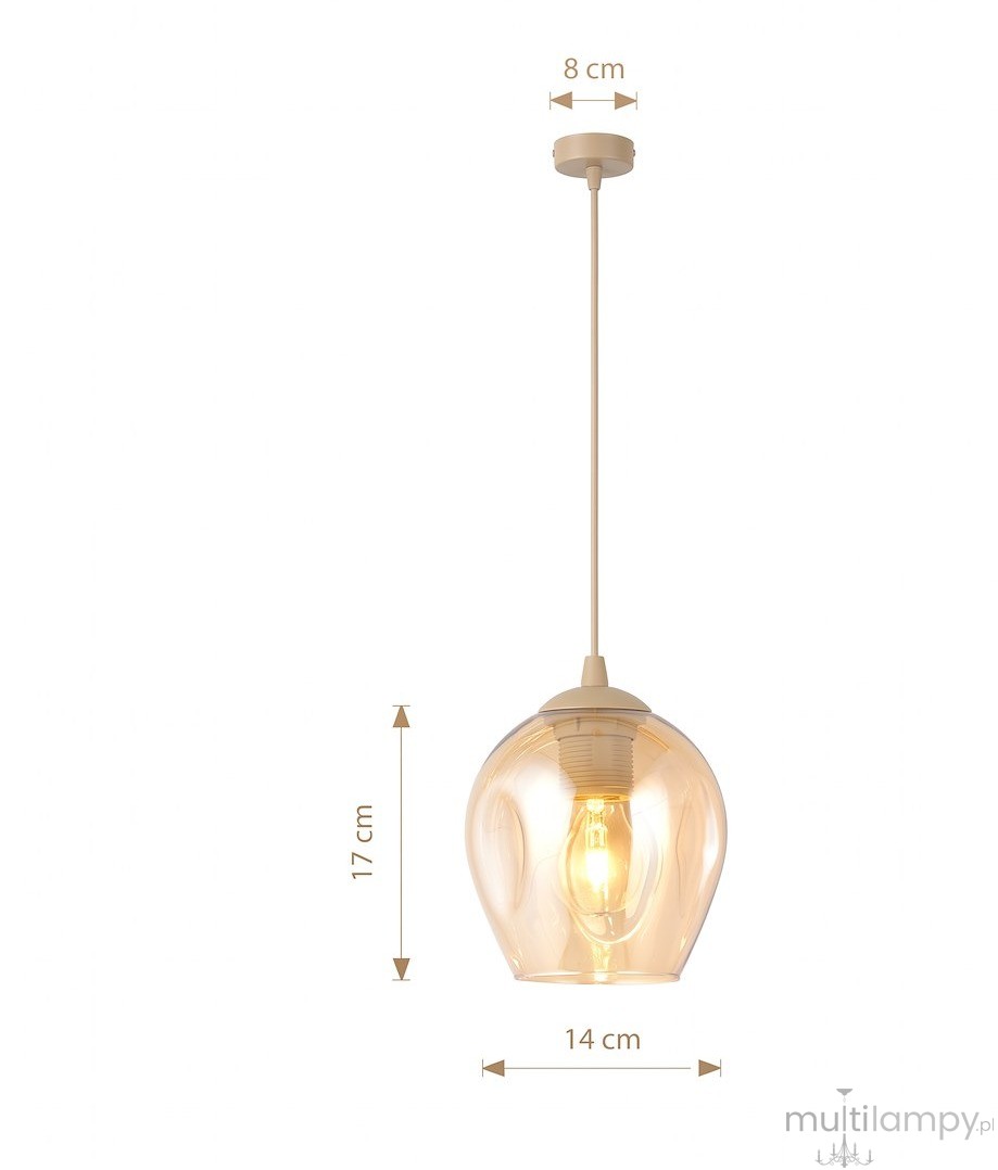 Istar lampa wisząca 1xE27 mokka/bursztynowy 1785/1