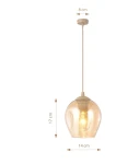 Istar lampa wisząca 1xE27 mokka/bursztynowy 1785/1