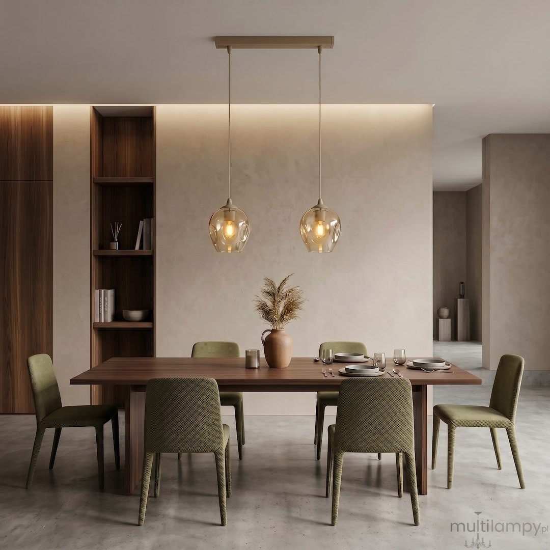 Istar lampa wisząca 2xE27 mokka/bursztynowy 1785/2