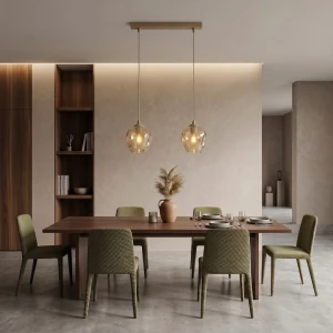 Istar lampa wisząca 2xE27 mokka/bursztynowy 1785/2