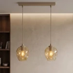 Istar lampa wisząca 2xE27 mokka/bursztynowy 1785/2