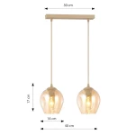 Istar lampa wisząca 2xE27 mokka/bursztynowy 1785/2