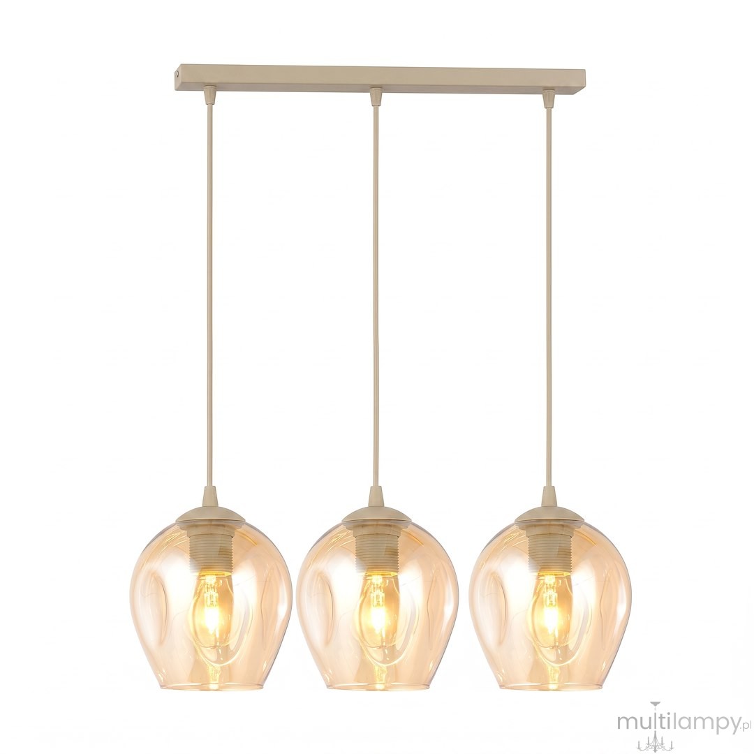 Istar lampa wisząca 3xE27 mokka/bursztynowy 1785/3
