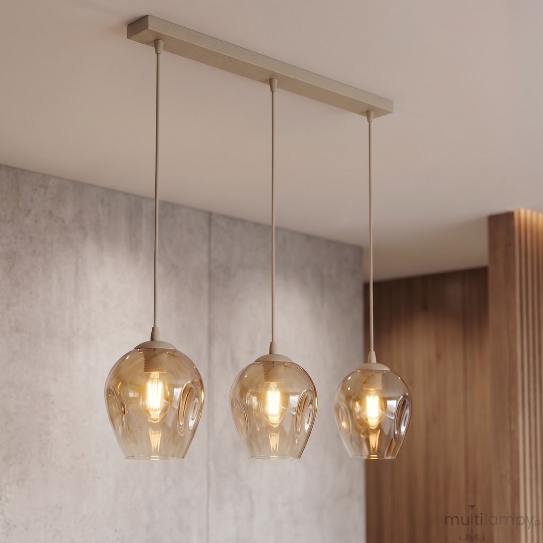 Istar lampa wisząca 3xE27 mokka/bursztynowy 1785/3