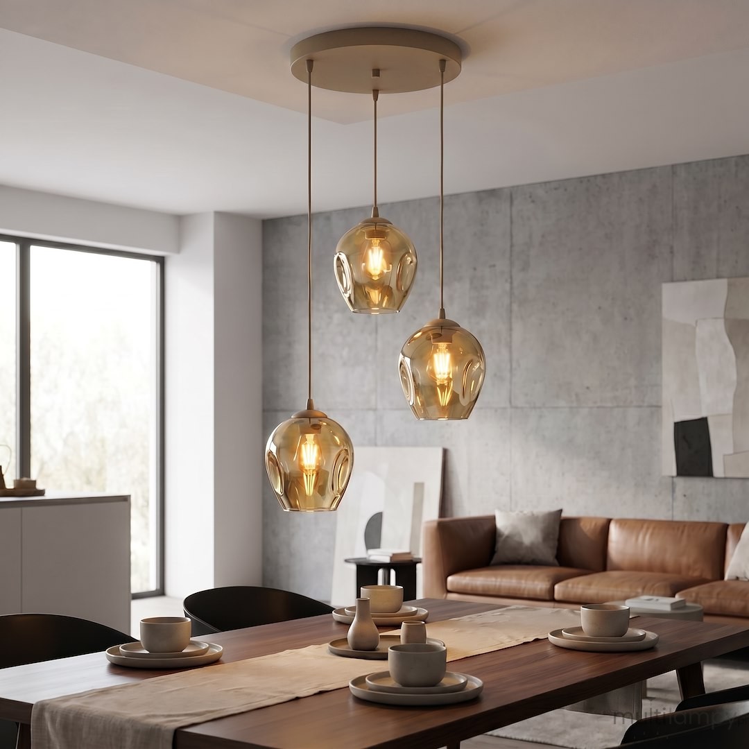 Istar lampa wisząca 3xE27 mokka/bursztynowy 1785/3PREM