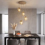 Istar lampa wisząca 4xE27 mokka/bursztynowy 1785/4PREM