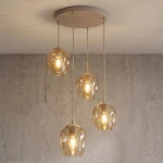 Istar lampa wisząca 4xE27 mokka/bursztynowy 1785/4PREM