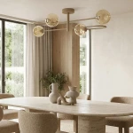 Spark lampa sufitowa 4xG9 beżowa bursztynowy K-5996