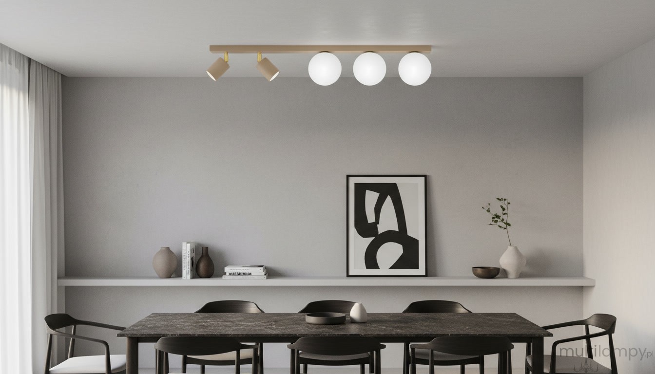 Aspa lampa sufitowa 2xGU10 + 3xG9 beżowa K-5831