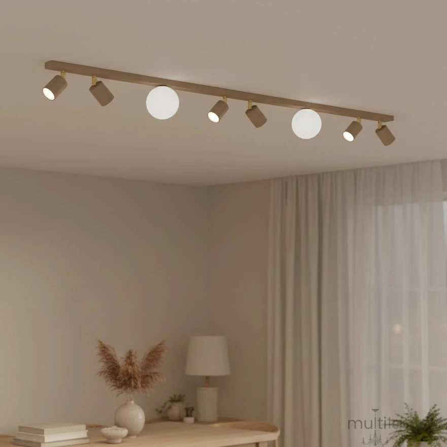 Aspa lampa sufitowa 6xGU10 + 2xG9 beżowa K-5834