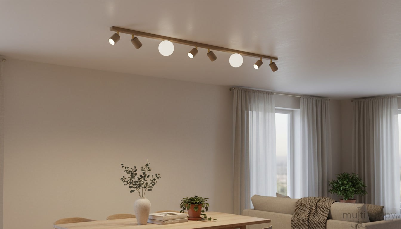 Aspa lampa sufitowa 6xGU10 + 2xG9 beżowa K-5834
