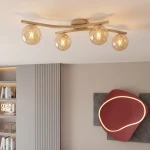 Opus lampa sufitowa 4xE14 mokka/bursztynowy 1783/4