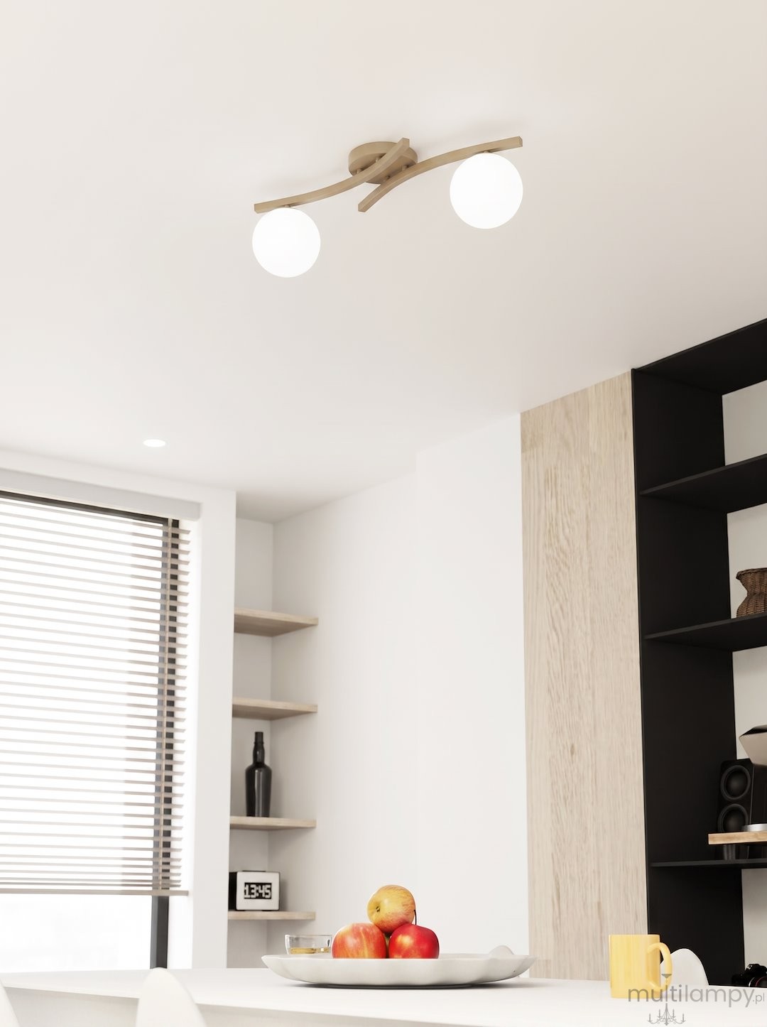 Opus lampa sufitowa 2xE14 mokka/biały 1782/2