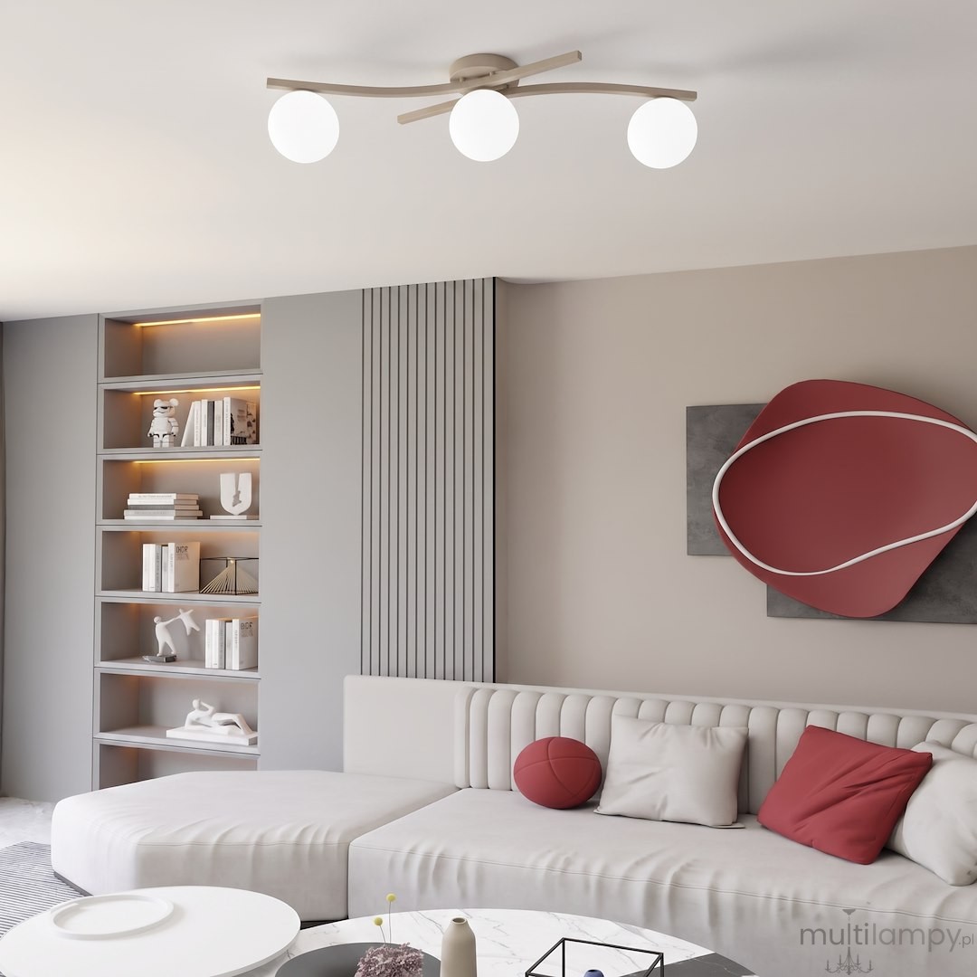 Opus lampa sufitowa 3xE14 mokka/biały 1782/3