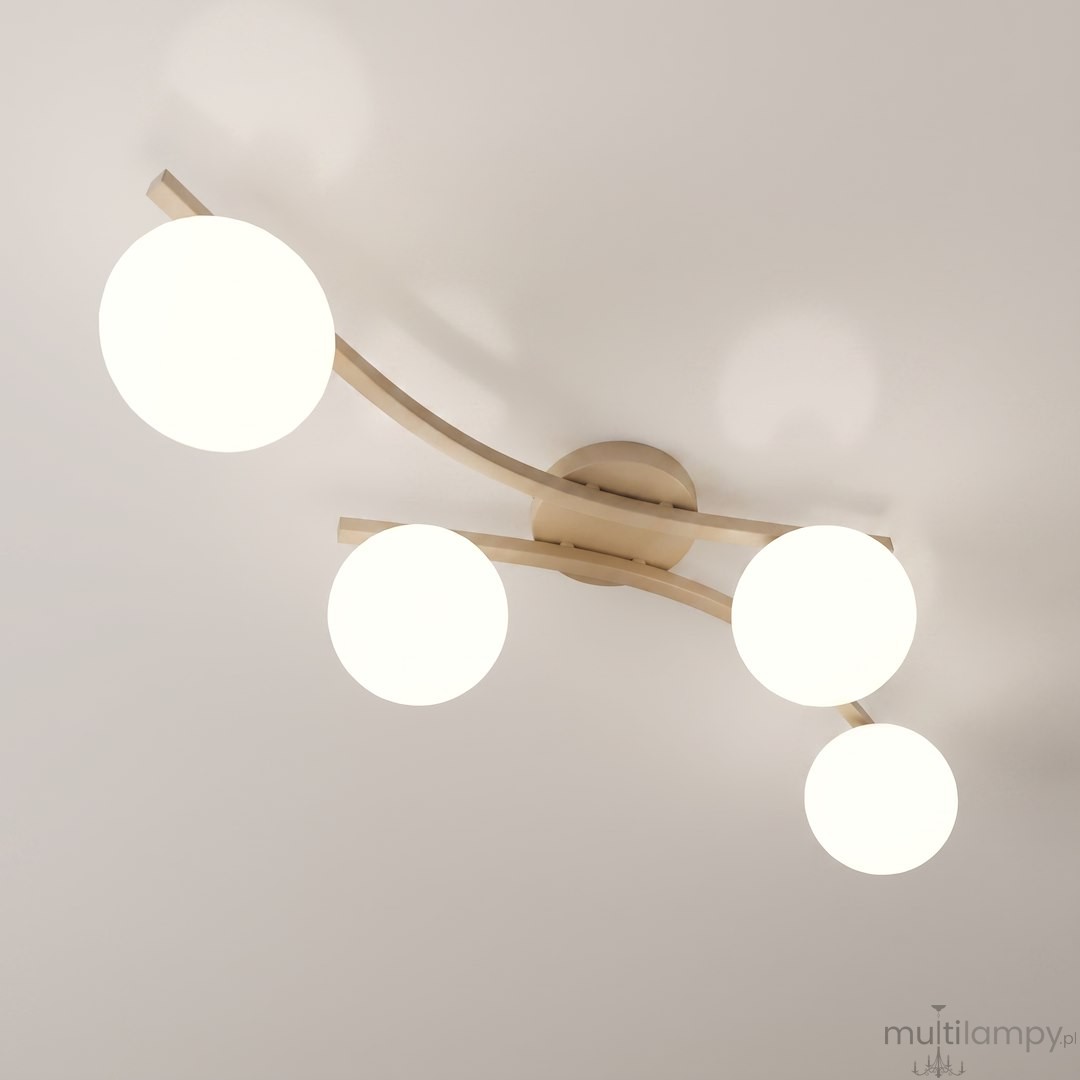 Opus lampa sufitowa 4xE14 mokka/biały 1782/4