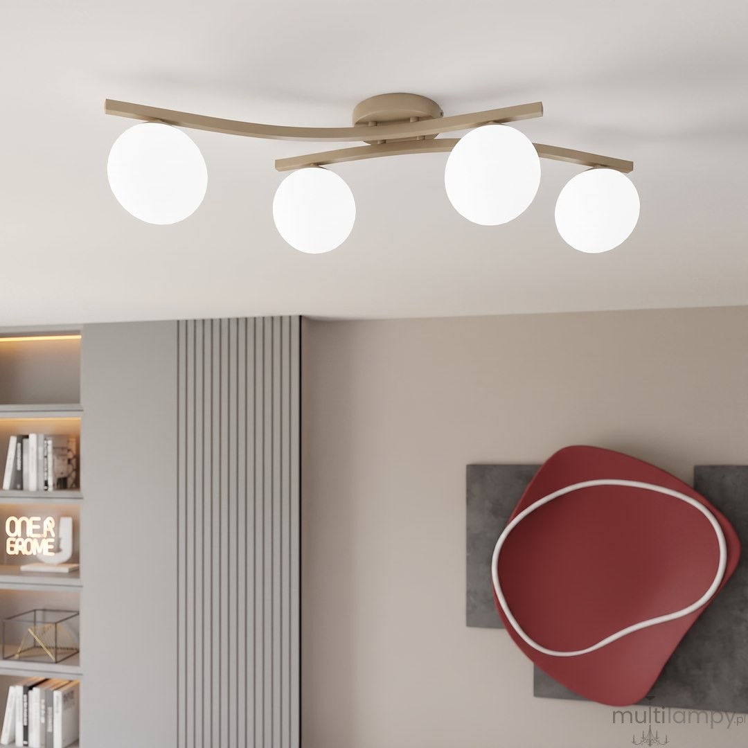 Opus lampa sufitowa 4xE14 mokka/biały 1782/4