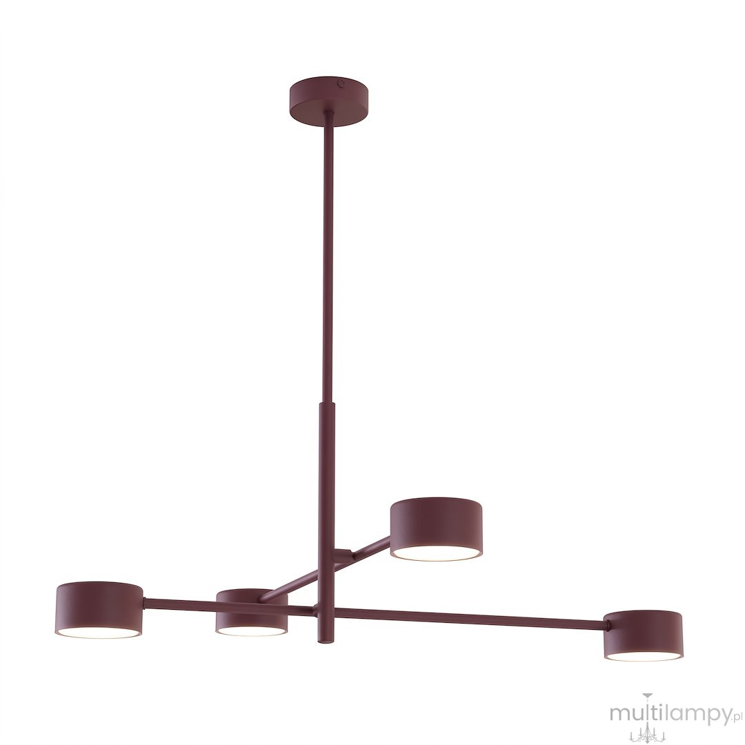 Natsu lampa wisząca 4xGX53 burgund 1781/4