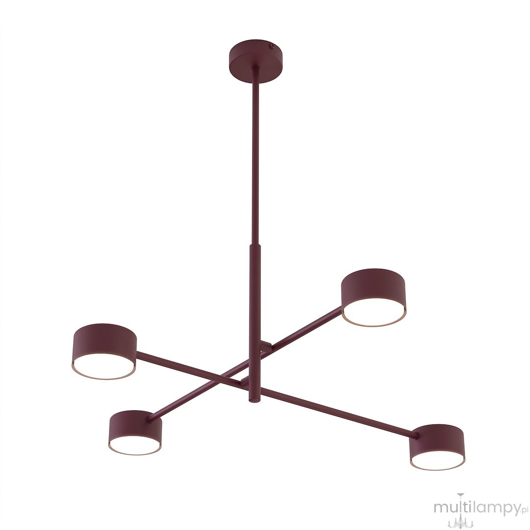 Natsu lampa wisząca 4xGX53 burgund 1781/4