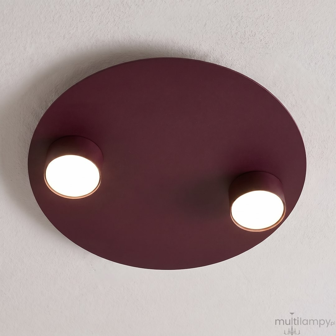 Bolx lampa sufitowa 2xGX53 burgund 1806/2