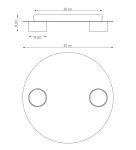 Bolx lampa sufitowa 2xGX53 burgund 1806/2