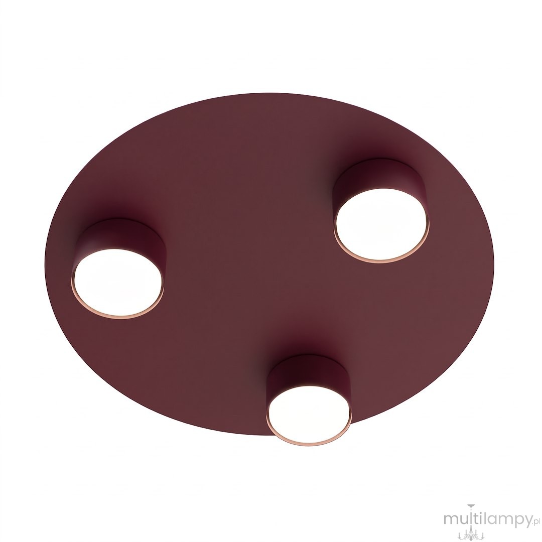 Bolx lampa sufitowa 3xGX53 burgund 1806/3