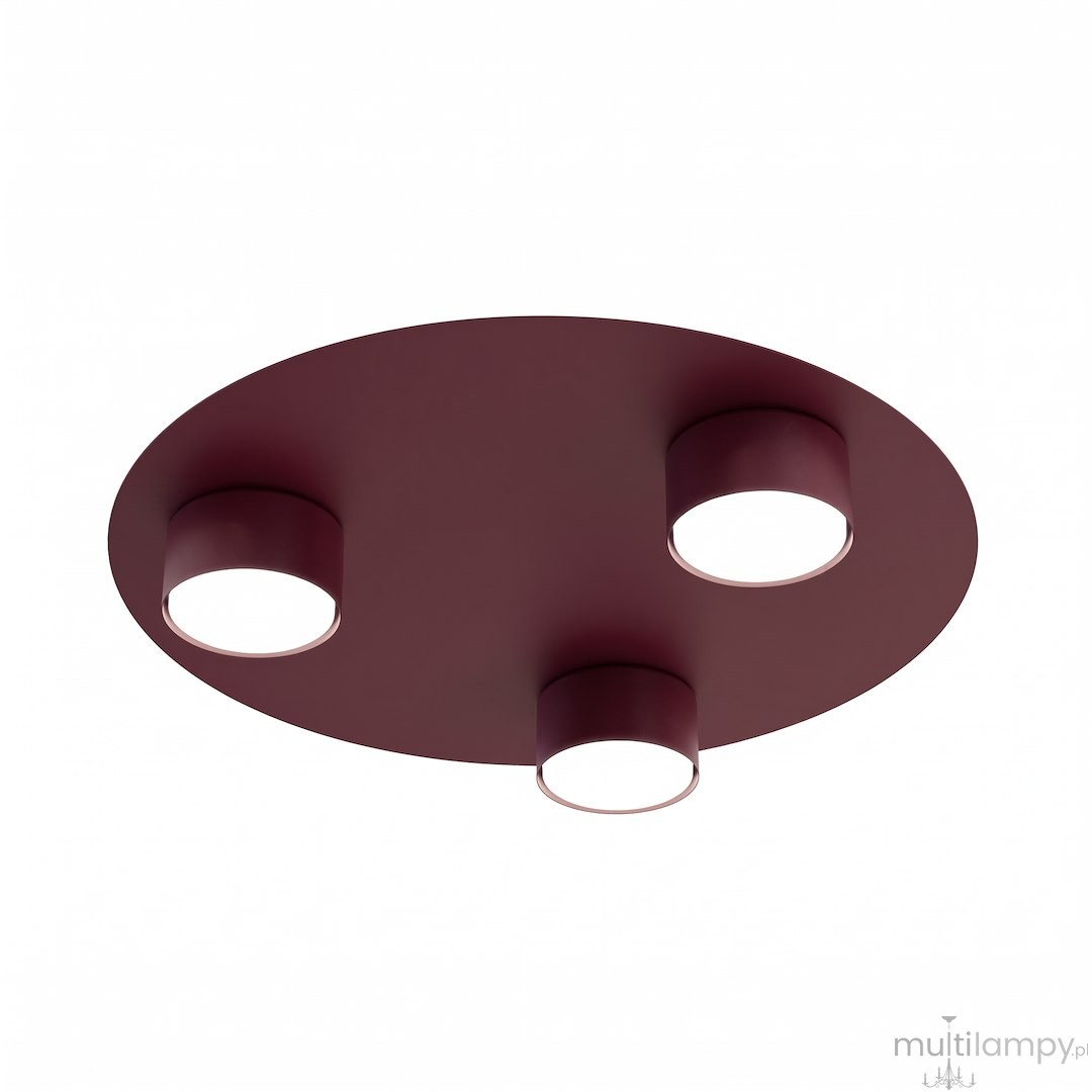 Bolx lampa sufitowa 3xGX53 burgund 1806/3