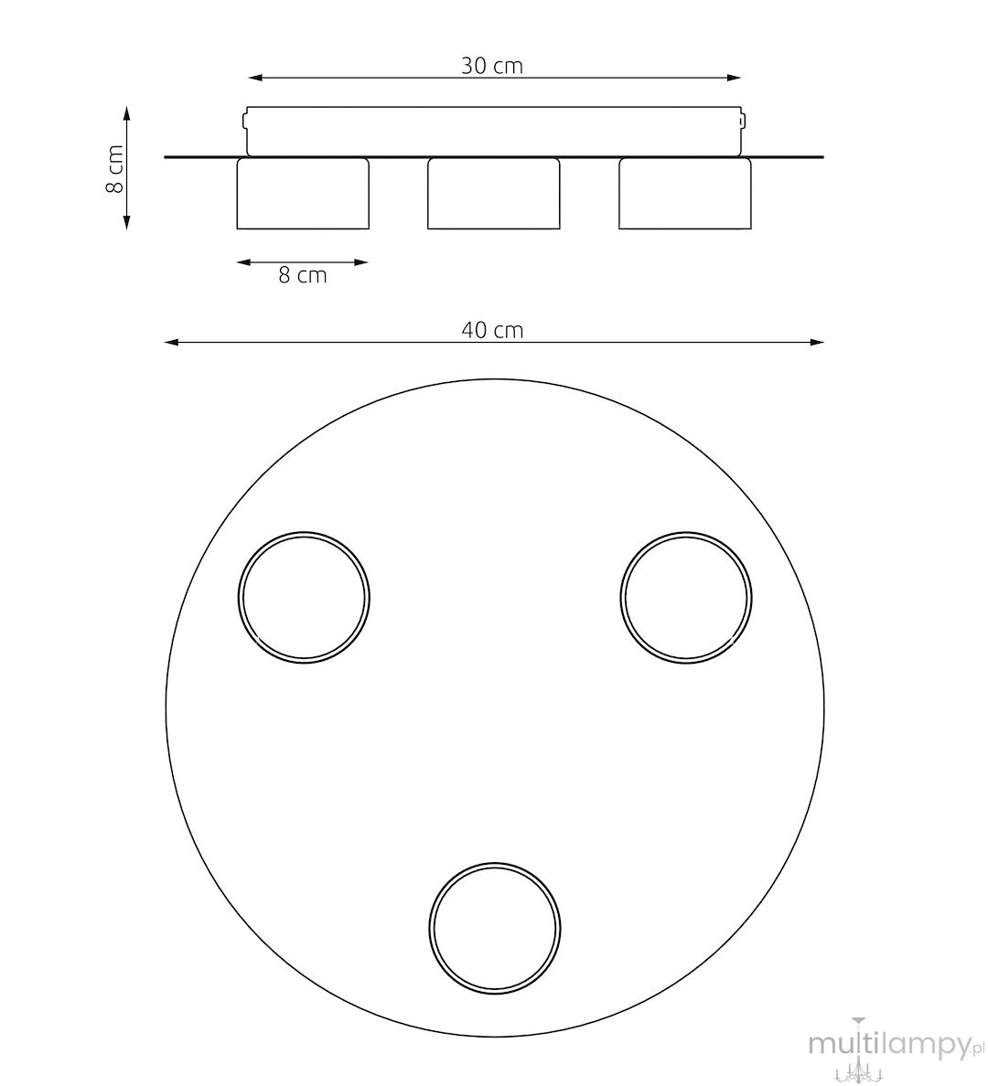 Bolx lampa sufitowa 3xGX53 burgund 1806/3