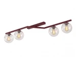 Naton lampa sufitowa 4xE14 burgund transparentny 1804/4
