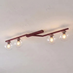 Naton lampa sufitowa 4xE14 burgund/transparentny 1804/4