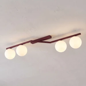 Naton lampa sufitowa 4xE14 burgund/biały 1803/4