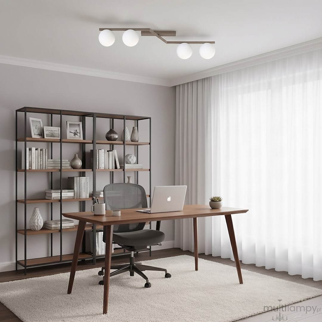 Naton lampa sufitowa 4xE14 mokka/biały 1801/4