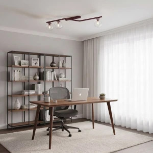 Naton lampa sufitowa 3xE14 burgund/przeźroczysty 1804/3