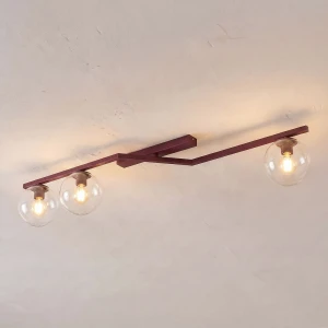 Naton lampa sufitowa 3xE14 burgund/przeźroczysty 1804/3